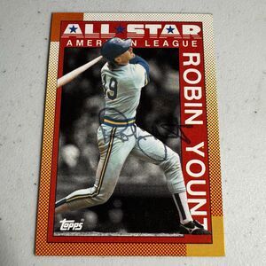1990 Topps Robin Yount On Card Auto #389 All Star Hand Signed Autograph